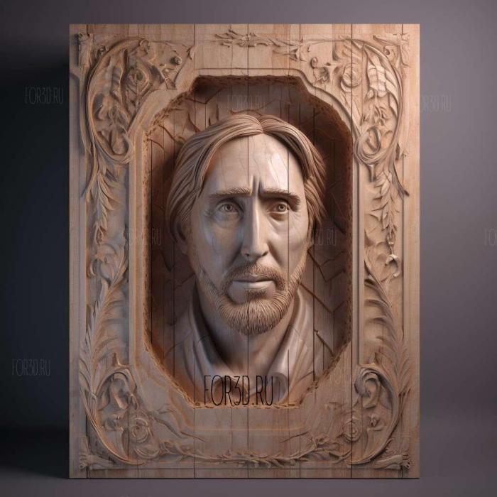 nicholas cage 3 stl model for CNC